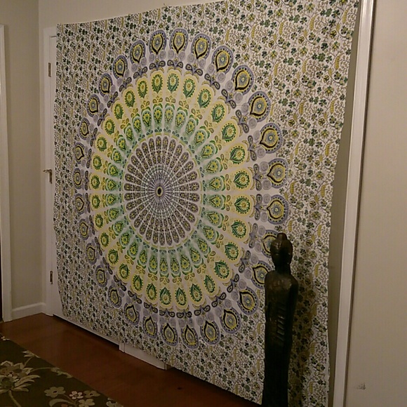 Other - Green Blue Yellow White Mandala Wall Hanging